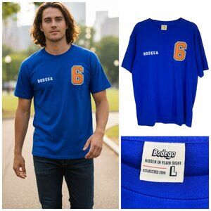 NEW Bodega Hidden in Plain Sight #6 Sz L Blue T Shirt Thank You For Copping NWOT